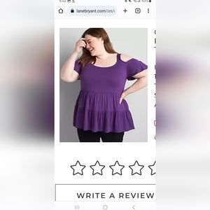 Lane Bryant size 22/24 cold shoulder top